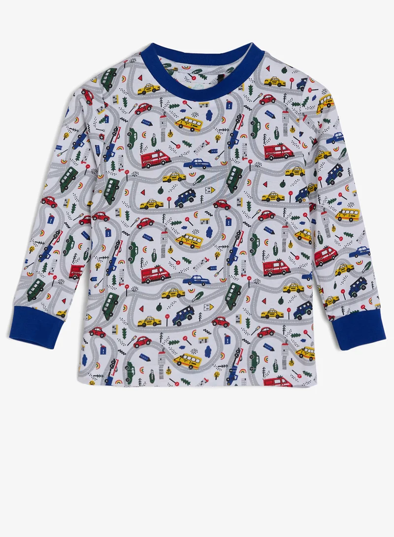 Ripples Boys Pajama Set With Long Sleeves Tee & Bottom
