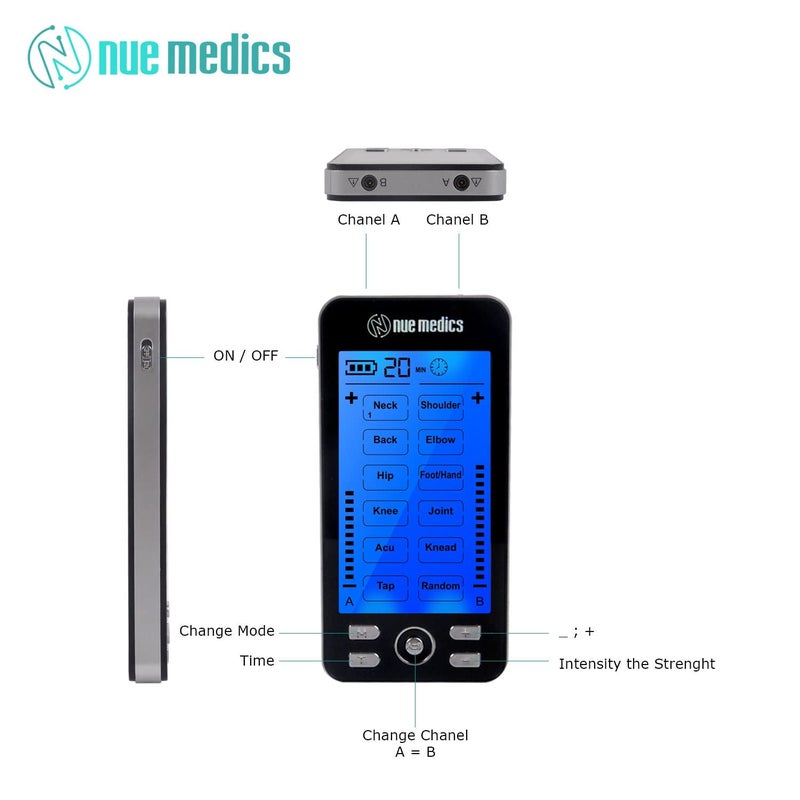 NueMedics Rechargeable Tens 24 Muscle Stimulator Complete Set + Flex Snap on Belt for Lower Back + Slippers Pain Relief Therapy Muscle Recovery Neuropathy,Arthritis, Bursitis, Tendonitis, Sciatica - Image 4