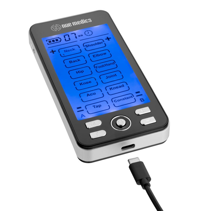NueMedics Rechargeable Tens 24 Muscle Stimulator Complete Set + Flex Snap on Belt for Lower Back + Slippers Pain Relief Therapy Muscle Recovery Neuropathy,Arthritis, Bursitis, Tendonitis, Sciatica - Image 2