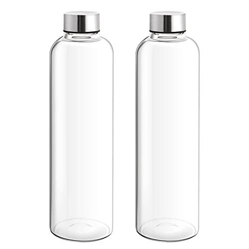 Treo by Milton Clarion Borosilicate Glass Water Bottle Set of 2, 1000 ml Each, Transparent | Shakes | Smoothies | Milk | Juice | Cocktail | Fusion Water | Chaas - Image 3