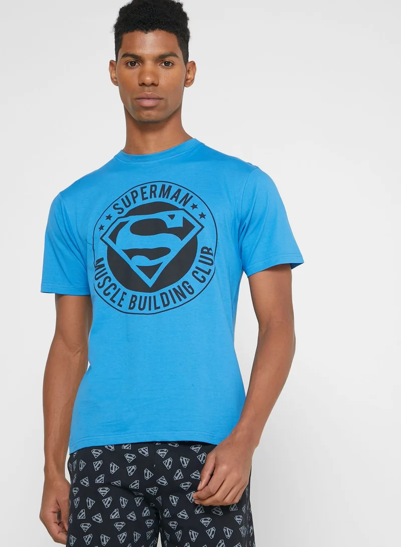 Seventy Five Superman Pyjama Shorts Set
