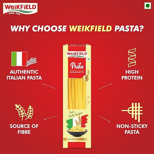 Weikfield Spaghetti Pasta 400g Pouch | Healthy Pasta Made With 100% Durum Wheat Semolina | No Maida | Rich in Protein & Fibre | Non-Sticky | 100% Vegetarian - Image 3