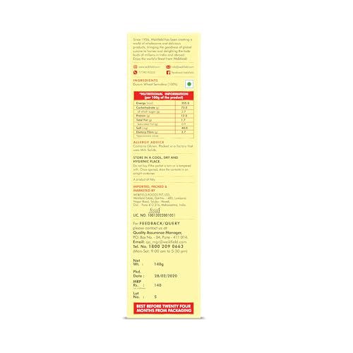 Weikfield Spaghetti Pasta 400g Pouch | Healthy Pasta Made With 100% Durum Wheat Semolina | No Maida | Rich in Protein & Fibre | Non-Sticky | 100% Vegetarian - Image 2