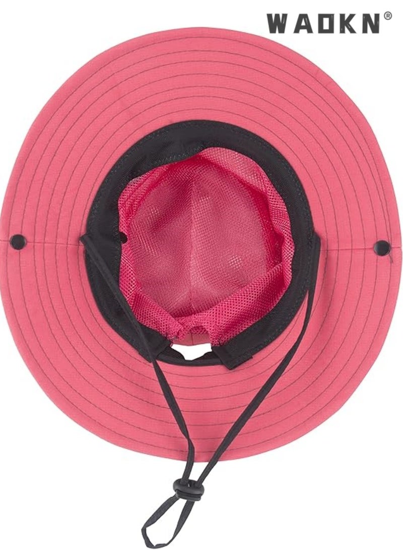 WAOKN Women's Outdoor Summer Sun Hat UV Protection Mesh Wide Brim Foldable Beach Fishing Hats with Ponytail Hole for Summer Beach Fishing Hiking - Image 5