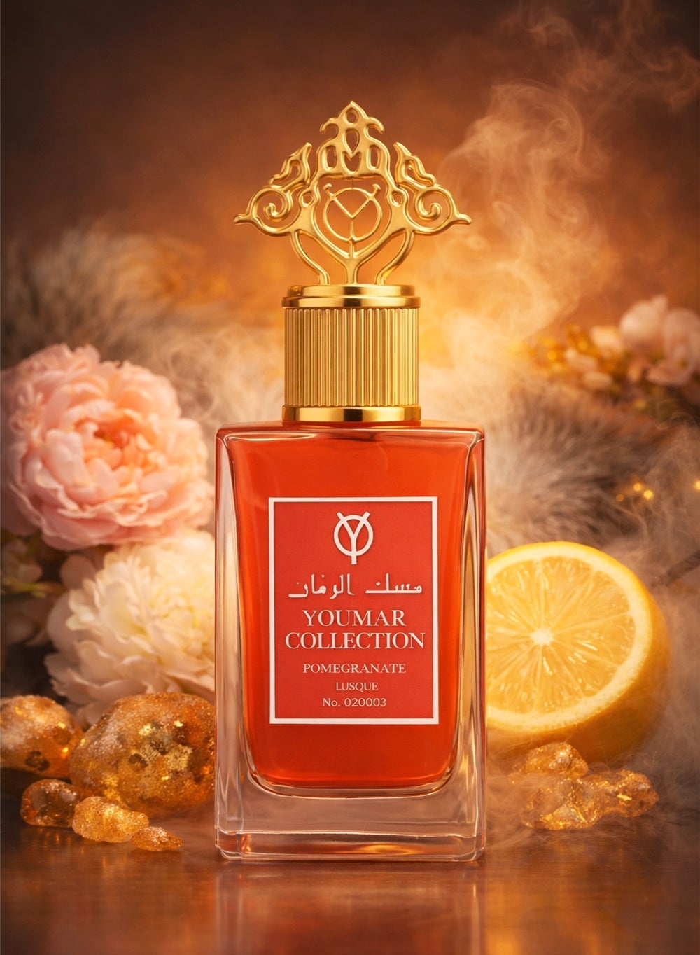 Youmar Collection Pomegranate Musk No. 0003 Luxury Musk Perfume for Men & Women – Long-Lasting Unisex Fragrance with Musky, Floral & Citrus Fresh Notes
