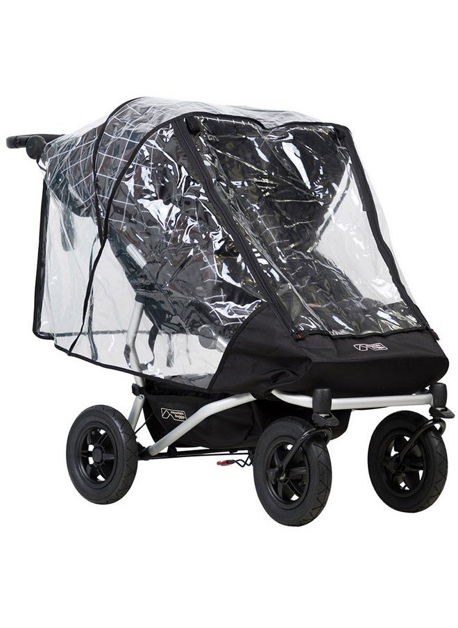 Mountain Buggy Mountain Buggy Duet Double Cover, Storm, Clear 