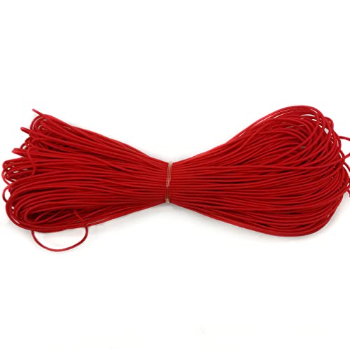 Looconi Amaney 0.8mm Red Elastic Cord Beading Threads Stretch String Fabric Crafting Cords for Christmas Valentine's Day Jewelry Making 20m - Image 5