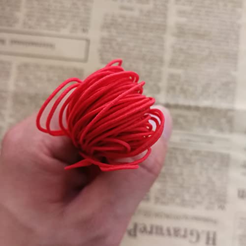 Looconi Amaney 0.8mm Red Elastic Cord Beading Threads Stretch String Fabric Crafting Cords for Christmas Valentine's Day Jewelry Making 20m - Image 2