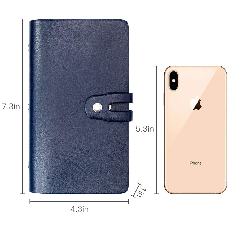 Padike حامل بطاقات الائتمان بادكي RFID منظم بطاقات العمل حامل بطاقات العمل، مع 96 فتحة بطاقة واقي بطاقات الائتمان لإدارة بطاقاتك المختلفة لمنع الفقدان أو التلف (أزرق داكن) - Image 4