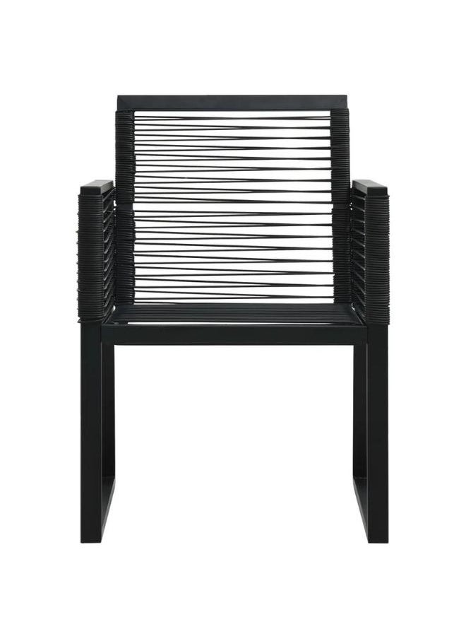 vidaxl vidaXL Garden Chairs 4 pcs Rope Rattan Black  - Image 2