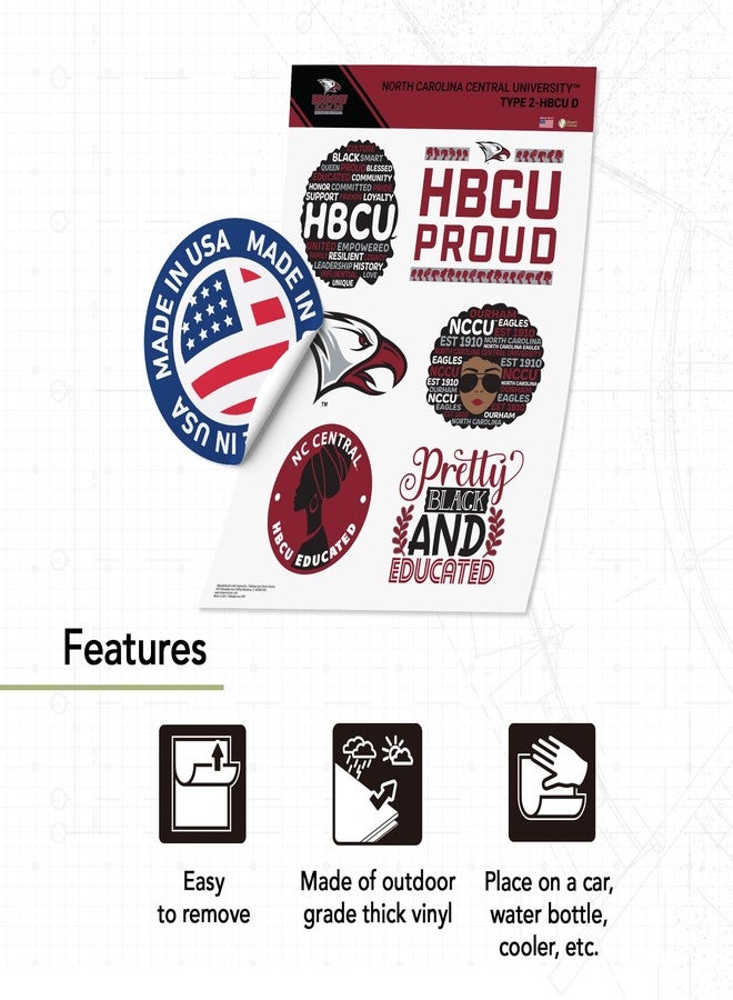 Desert Cactus North Carolina Central University Sticker NCCU Eagles Sticker Vinyl Decals Laptop Water Bottle Car Scrapbook (T2 HBCU-C) - Image 3