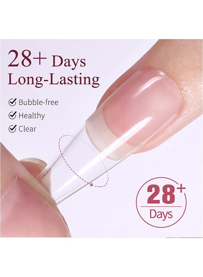 LILYCUTE 3 IN 1 Soft Gel Tip Adhesive, Soak Off UV/LED, Nail Glue Gel, Long Lasting Extension Glue for Clear Nail Tips and Clear Press on Nails, Nail Repair Treatment, Salon Art DIY at Home Need U V Light Cured 7ML - Image 2