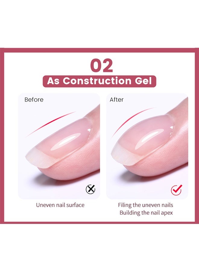 LILYCUTE 3 IN 1 Soft Gel Tip Adhesive, Soak Off UV/LED, Nail Glue Gel, Long Lasting Extension Glue for Clear Nail Tips and Clear Press on Nails, Nail Repair Treatment, Salon Art DIY at Home Need U V Light Cured 7ML - Image 5