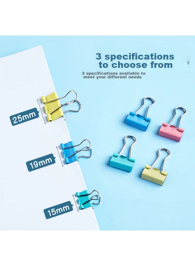 Kingdee 40 Pieces 19mm Colorful Binder Clips, Large Fixed Office Clips, Strong Book Clips, Office Supplies - Image 2