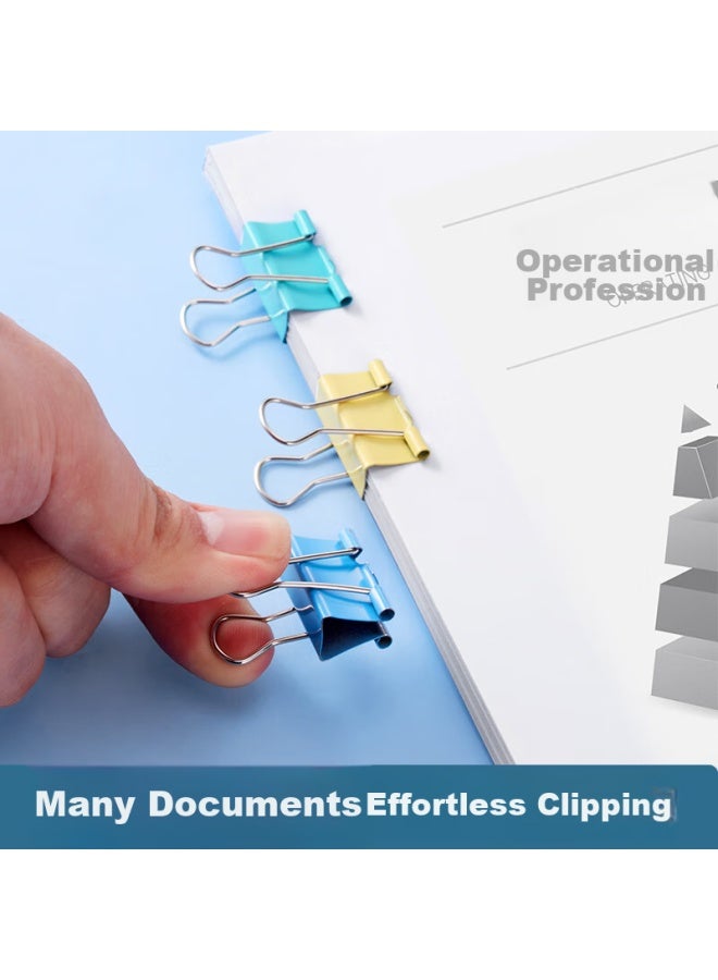 Kingdee 40 Pieces 19mm Colorful Binder Clips, Large Fixed Office Clips, Strong Book Clips, Office Supplies - Image 4