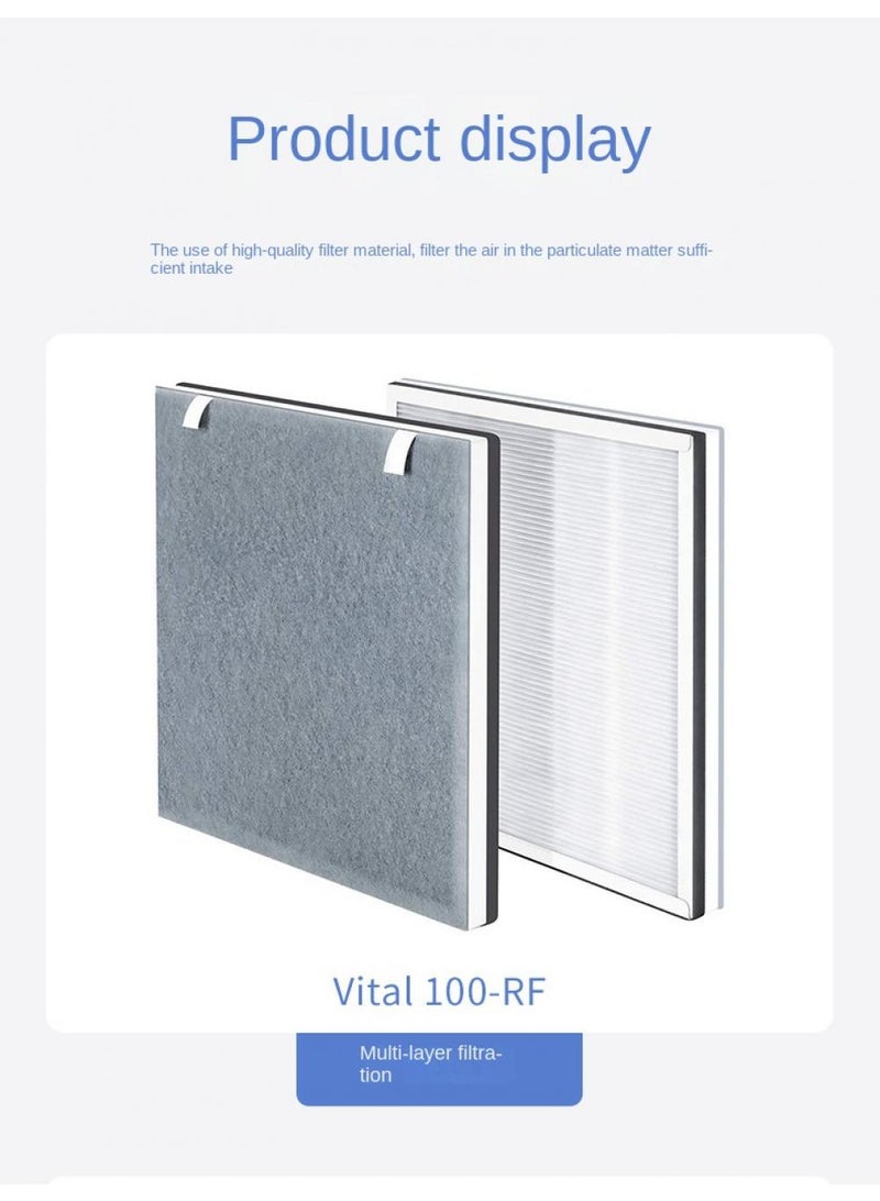 Y&D فلتر جهاز تنقية الهواء البديل متوافق مع فلتر ليفويت كارتريدج ملحقات مكنسة كهربائية، مناسب لـ Vital-100-Rf - Image 2