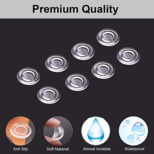 FURNIMATE Glass Table Top Bumpers 20PCS 18mm Non Adhesive Medium Rubber Bumpers Anti Slip Pads Clear for Glass Top - Image 5