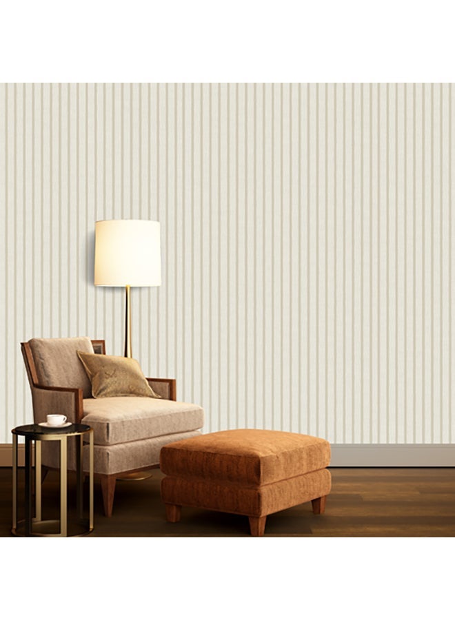 NIBEMINENT Decorative Non-Woven Wallpaper Beige 53 x 1000cm - Image 2