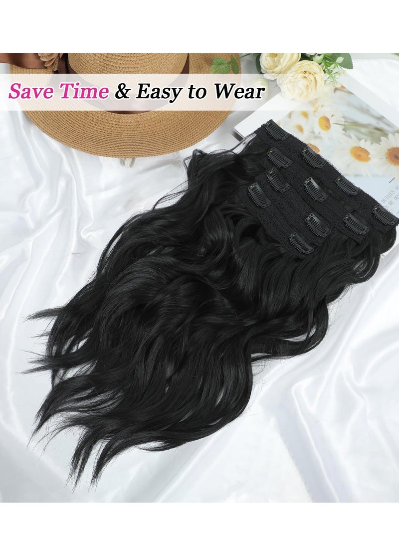 Generic FINE PLUS Hair Extensions Clip in, 4PCS Clip in Hair Extension 14 Short Beach Pearl Blonde Wavy Hair Extensions Invisible Lace Weft Natural Soft Hair pieces for Women  - Image 2