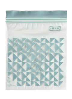 ISTAD Resealable Bag - Patterned Pale Grey - Green - 1 L. - 20 Pack