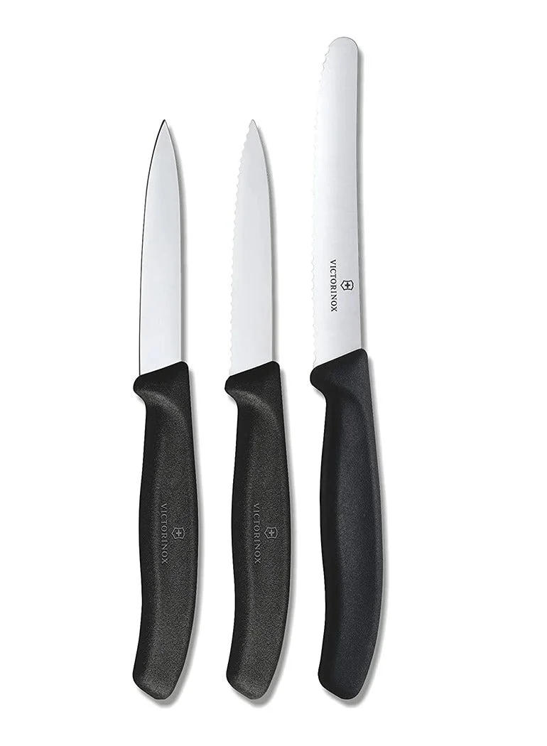 Victorinox 3-Piece Swiss Classic Paring Knife Set - Black