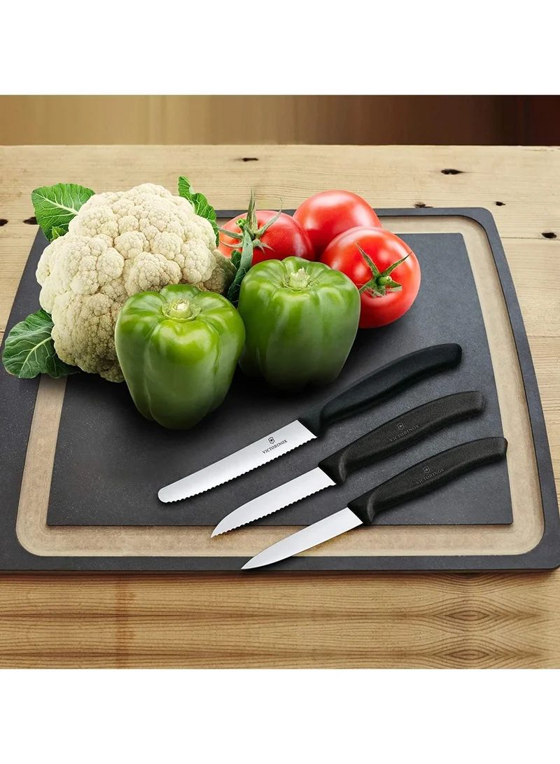 Victorinox 3-Piece Swiss Classic Paring Knife Set - Black