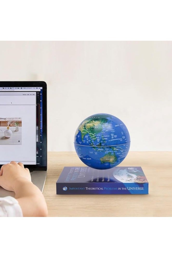 Moocci LED Light Magnetic Levitating Globe,360°   Rotating Floating Globe with Book Shaped Basefor Kids, Teacher, Geographic World Map for Home Office Decor, Cool Tech Gift - Image 2