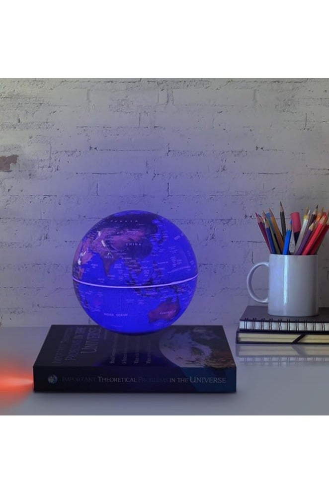 Moocci LED Light Magnetic Levitating Globe,360°   Rotating Floating Globe with Book Shaped Basefor Kids, Teacher, Geographic World Map for Home Office Decor, Cool Tech Gift - Image 3