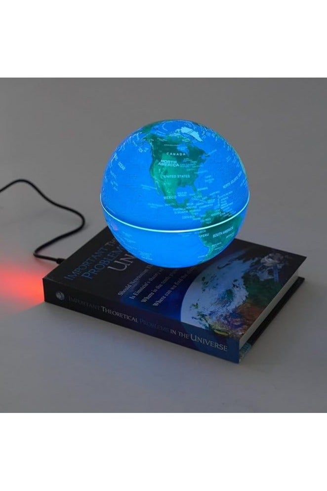 Moocci LED Light Magnetic Levitating Globe,360°   Rotating Floating Globe with Book Shaped Basefor Kids, Teacher, Geographic World Map for Home Office Decor, Cool Tech Gift - Image 5