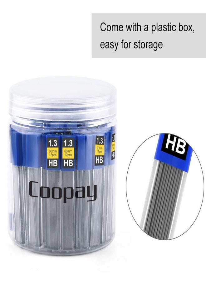 كوباي عبوة إعادة تعبئة رصاص أقلام الرصاص الميكانيكية Coopay، 480 قطعة، 1.3 مم HB، مقاومة للكسر، 12 قطعة في كل أنبوب، 40 أنبوب (1.3 مم) - Image 3
