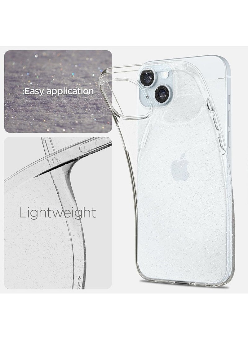Spigen Liquid Crystal Glitter for iPhone 15 Case Cover - Crystal Quartz  - Image 4