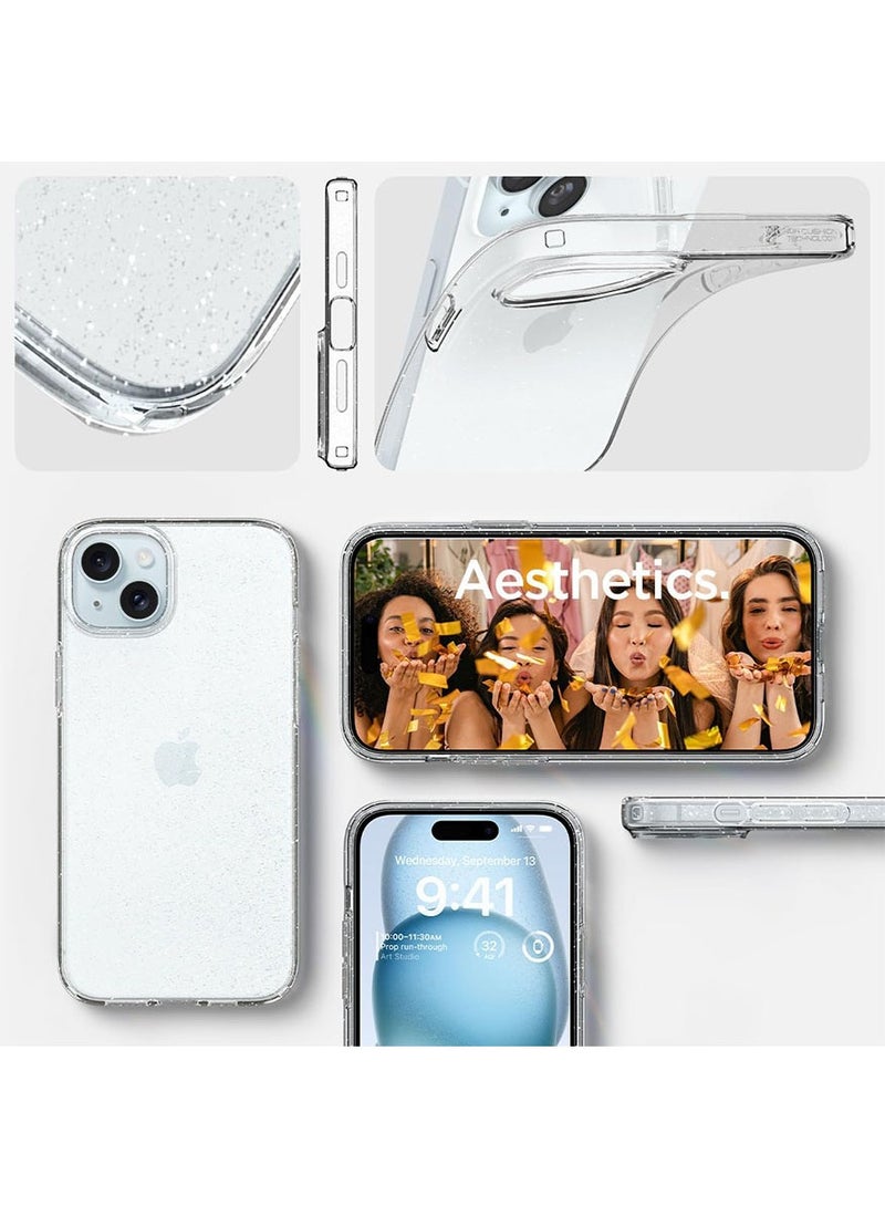 Liquid Crystal Glitter for iPhone 15 Case Cover - Crystal Quartz