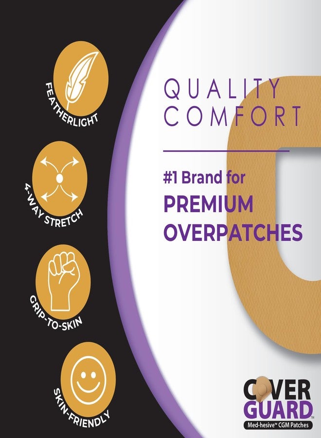 كوفر غارد لاصقة CoverGuard CGM | كبسولة إنسولين Omnipod 5 | تصميم تان بفتحة مركزية | 25 لاصقة | لاصق مقاوم للماء | مقاوم للتلف | سهلة الاستخدام والإزالة | صنع في الولايات المتحدة الأمريكية - Image 4