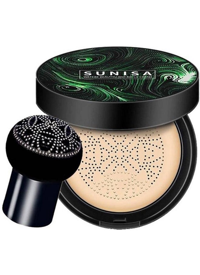 SUNISA - SUNISA Waterproof And Sweat Resistant Mushroom Head Make Up Air Cushion Moisturizing Matte Full Coverage Foundation (Beige, 20 G) - Image 1