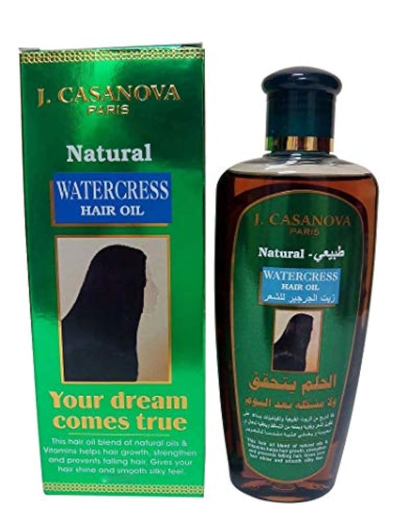 Casanova Natural Watercress Hair Oil, 210 Ml - Image 1