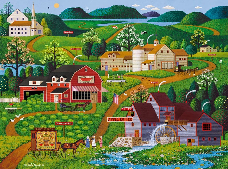 Buffalo Games - Silver Select - Charles Wysocki - Charles Wysocki - Burma Road - 1000 Piece Jigsaw Puzzle for Adults -Challenging Puzzle Perfect for Game Nights - Finished Size is 26.75 x 19.75 - Image 1