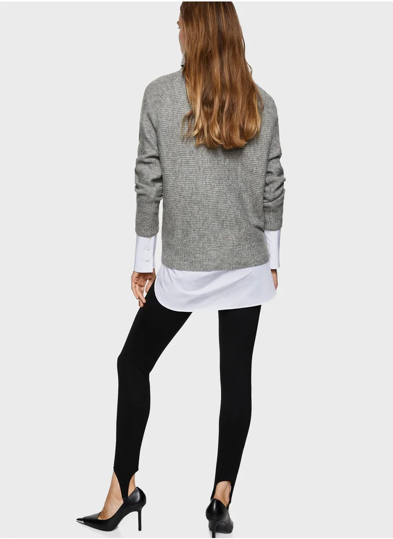 MANGO Turtle Neck Knitted Sweater