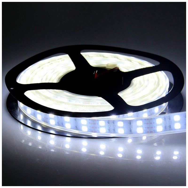 شريط إضاءة LEDENET بطول 164 قدم مزدوج الصف 600LEDs SMD 5050 مرن DC 12V ضوء أبيض 6000K قابل للتعتيم مقاوم للماء IP67 للاستخدام الخارجي