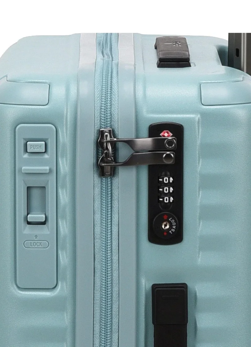 Echolac  Celestra 55 Cm Hardcase Non-Expandable 4 Double Wheel Cabin Luggage Trolley - Slate Blue  | Best Price UAE
