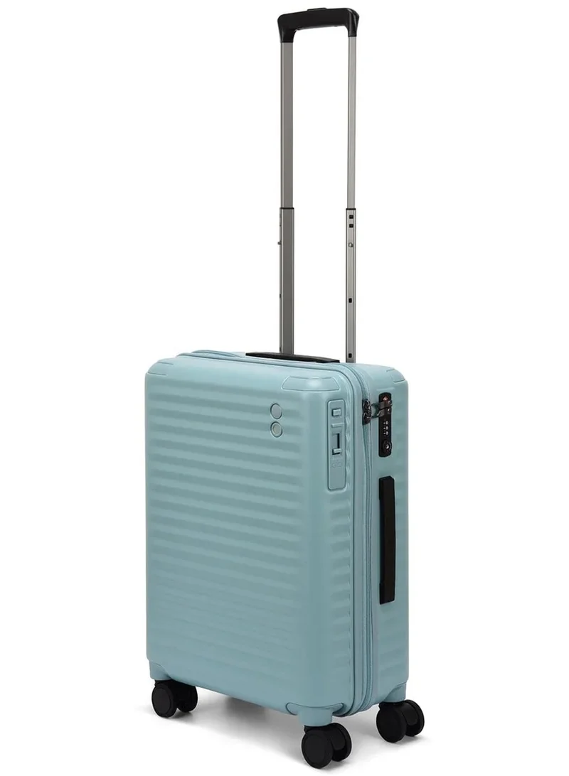 إيكولاك حقيبة ترولي كابينة سيليسترا  سم صلبة غير قابلة للتوسيع بعجلات مزدوجة أزرق داكن