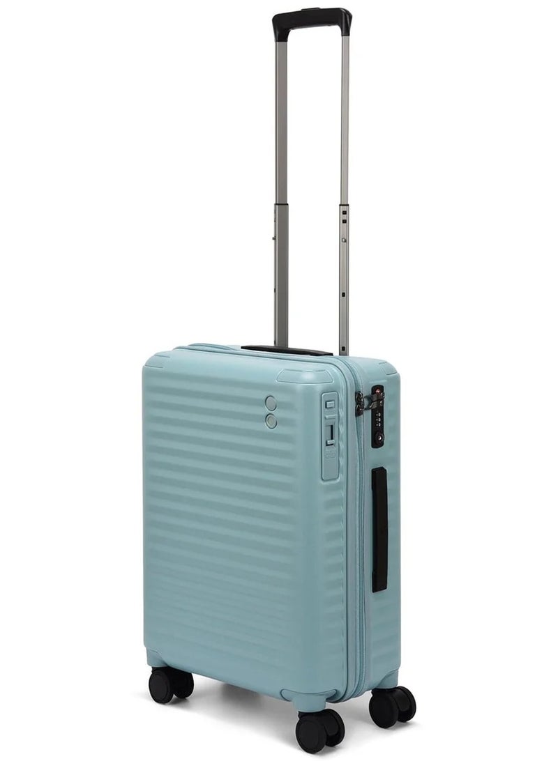 Echolac Celestra 55 Cm Hardcase Non-Expandable 4 Double Wheel Cabin Luggage Trolley - Slate Blue - Image 2