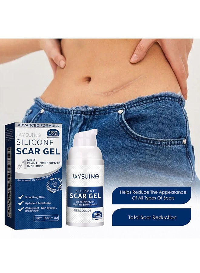 Jaysuing Silicone Scar Gel ,Scar Removal,Scar Treatment, Scar Removal Cream for C-Section, Stretch Marks, Acne, Surgery, Effective for Both Old and New Scars 30g - Image 4