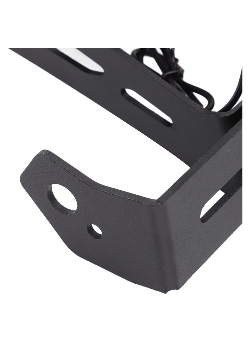 GGOOT Motorcycle Licence Plate Bracket, Carbon Steel Motorcycle License Plate Holder with 3 LEDs Light Replacement for SUZUKI GSXS 1000 2022+  - Image 4