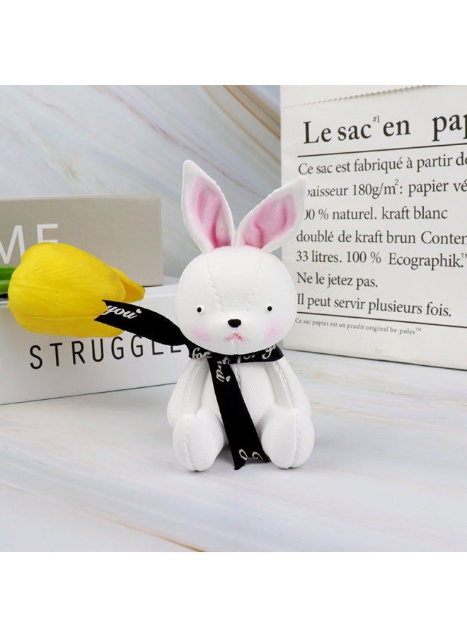 Korean-style Leather Rabbit Dinosaur Biscuit Lop Rabbit Bear Sofa Panda Aromatherapy Plaster Silicone Mold-Color:8-hug Love Backpack Rabbit  - Image 5