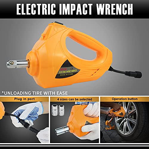 E-HEELP Electric Car Jack 3T Scissor Floor Jack Set 12V Automatic Vehicle Lift Kit with Impact Wrench & Inflator for Sedans(Lifting rang: 4.72~14.57 inch) - Image 5