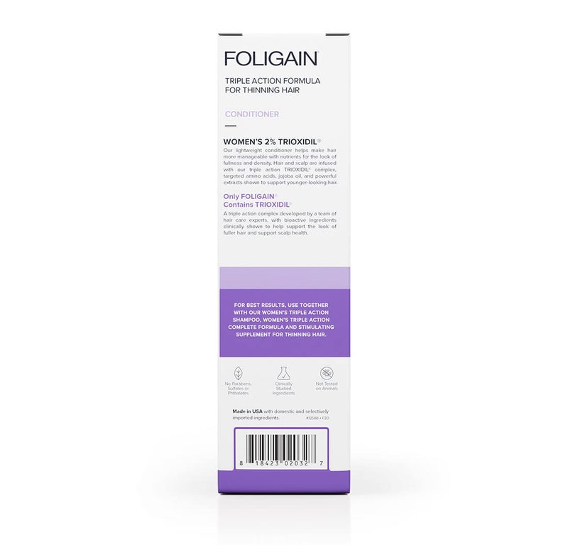 FOLIGAIN Foligain Triple Action Conditioner For Thinning Hair, Volumizing Conditioner for Women, 8 Fl. Oz. - Image 2