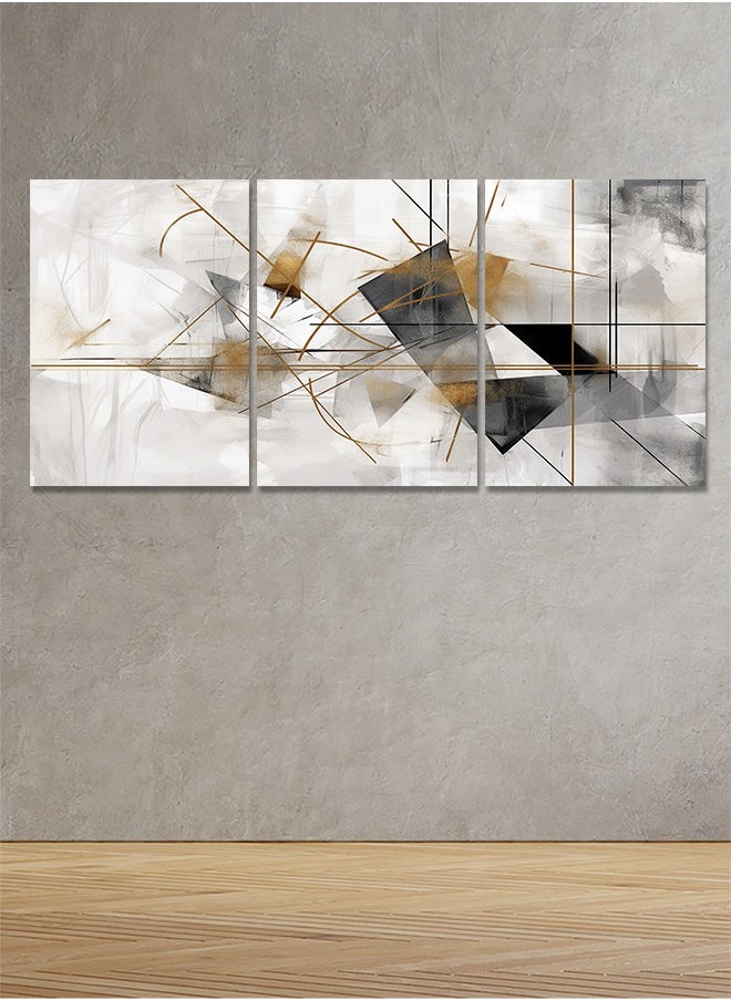 Marktna Decorative Wall Art Painting With an Abstract Design 3 Pieces Size 120x60cm  - Image 1