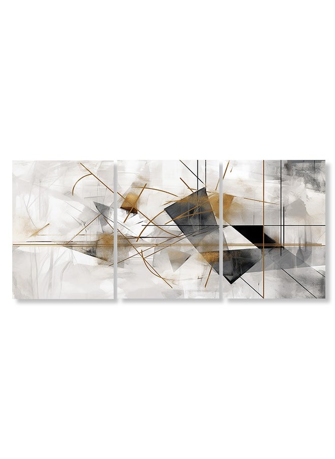 Marktna Decorative Wall Art Painting With an Abstract Design 3 Pieces Size 120x60cm  - Image 2