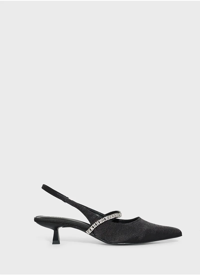 ايلا ليمتد اديشن Diamate  Satin Sling Back Pump