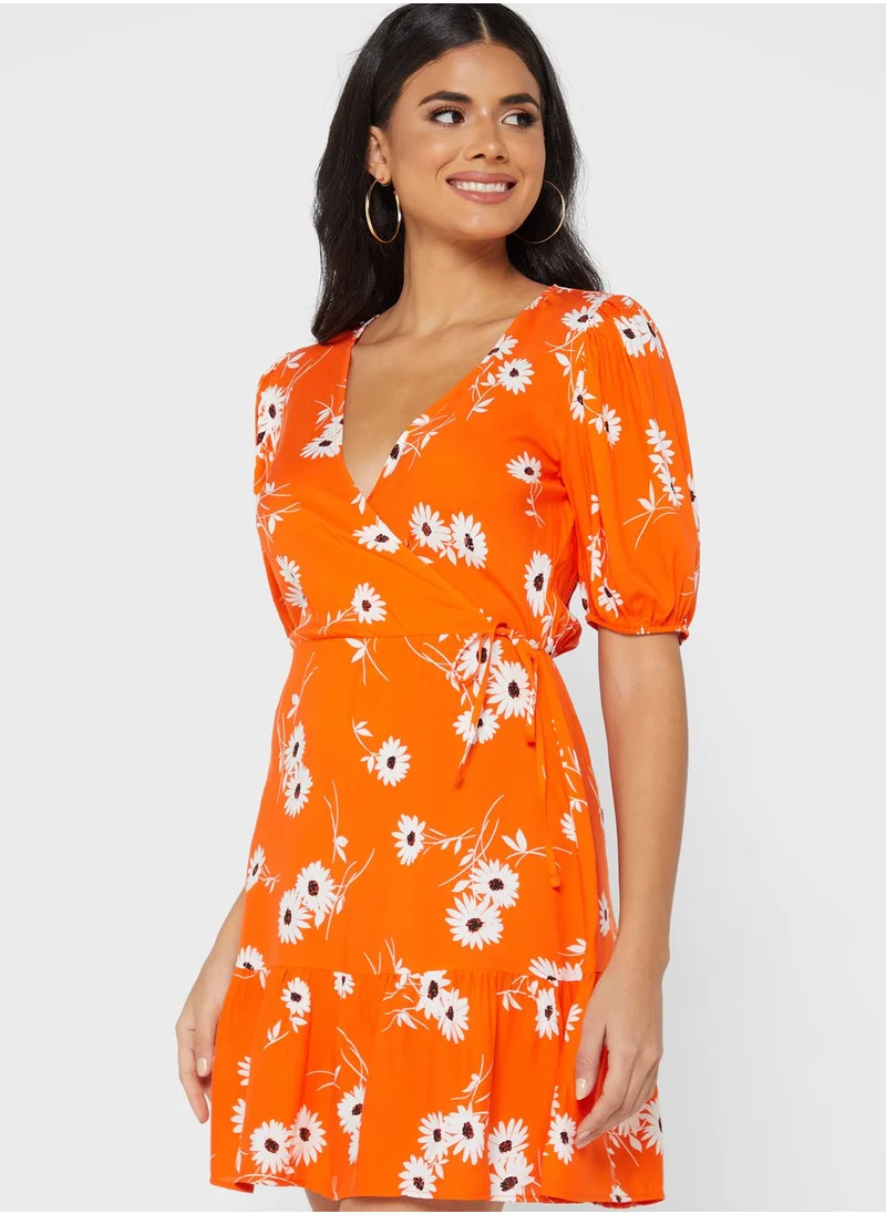 DOROTHY PERKINS Puff Sleeve Floral Print Dress